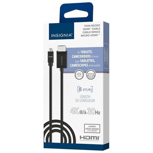 كابل Insignia DisplayPort مقاس 10 بوصات - أسود - 4K Ultra HD - طول 10 أقدام للوصول الممتد - الموديل: NS-PDD1019 in Kuwait