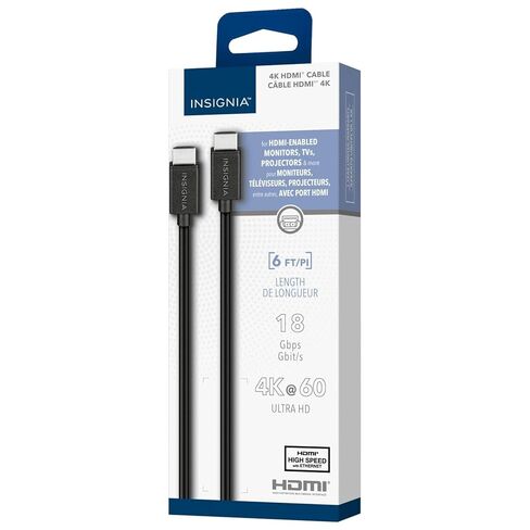 كابل Insignia DisplayPort مقاس 10 بوصات - أسود - 4K Ultra HD - طول 10 أقدام للوصول الممتد - الموديل: NS-PDD1019 in Kuwait