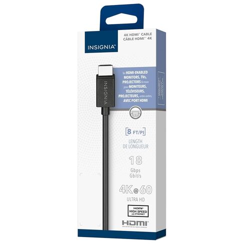 كابل Insignia DisplayPort مقاس 10 بوصات - أسود - 4K Ultra HD - طول 10 أقدام للوصول الممتد - الموديل: NS-PDD1019 in Kuwait