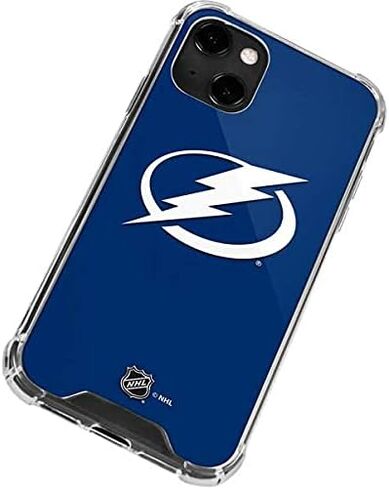 حافظة هاتف Skinit الشفافة متوافقة مع iPhone 13 - تصميم شعار NHL Tampa Bay Lightning مرخص رسميًا in Saudi Arabia