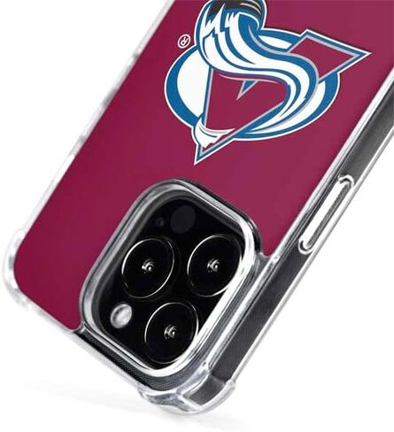 حافظة هاتف Skinit متوافقة مع MagSafe iPhone 15 Pro - تصميم خلفية صلبة مرخص رسميًا من NHL Colorado Avalanche in Saudi Arabia