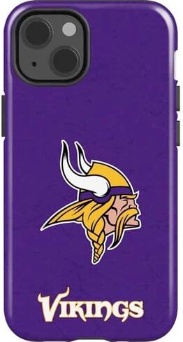 Skinit Impact Phone Case Compatible with iPhone 14 - Officially Licensed NFL Minnesota Vikings Black & White Design in Saudi Arabia