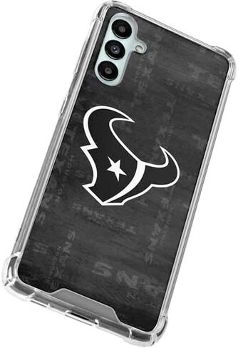 Skinit Clear Phone Case Compatible with Galaxy A14 5G - Officially Licensed NFL Houston Texans Black & White Design in Saudi Arabia