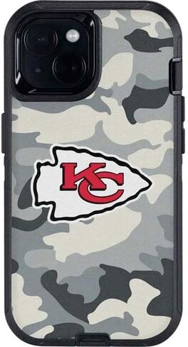 Skinit Decal Phone Skin Compatible with OtterBox Defender iPhone 14 - Officially Licensed NFL Kansas City Chiefs Camo Design in Saudi Arabia