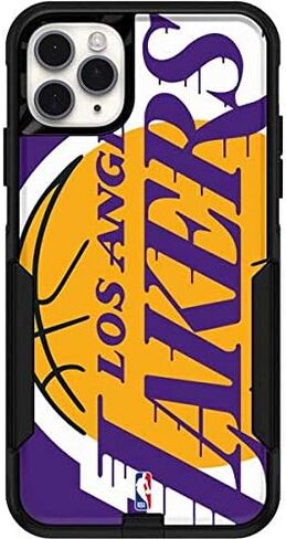 ملصق Skinit متوافق مع حافظة OtterBox Commuter iPhone 11 Pro Max - تصميم شعار كبير مرخص رسميًا من NBA Los Angeles Lakers in Saudi Arabia