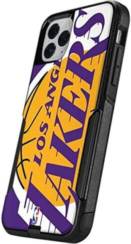 ملصق Skinit متوافق مع حافظة OtterBox Commuter iPhone 11 Pro Max - تصميم شعار كبير مرخص رسميًا من NBA Los Angeles Lakers in Saudi Arabia