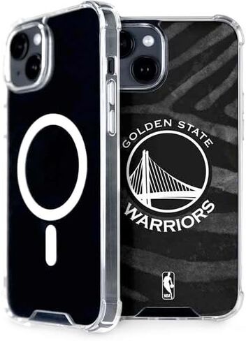 Skinit Phone Case Compatible with MagSafe iPhone 13 - Officially Licensed NBA Golden State Warriors Black Animal Print Design in Saudi Arabia