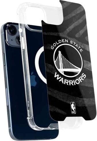 Skinit Phone Case Compatible with MagSafe iPhone 13 - Officially Licensed NBA Golden State Warriors Black Animal Print Design in Saudi Arabia