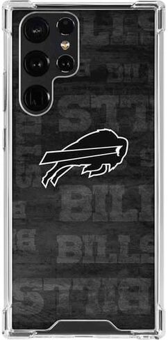 Skinit Clear Phone Case Compatible with Galaxy S24 Ultra - Officially Licensed NFL Buffalo Bills Black & White Design in Saudi Arabia