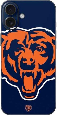 ملصق هاتف Skinit متوافق مع iPhone 16 Plus - تصميم شعار كبير مرخص رسميًا من NFL Chicago Bears in Saudi Arabia