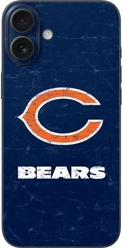 ملصق هاتف Skinit متوافق مع iPhone 16 Plus - تصميم شعار كبير مرخص رسميًا من NFL Chicago Bears in Saudi Arabia