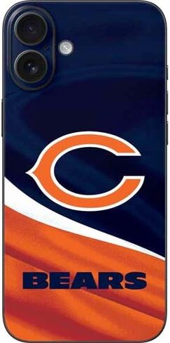 ملصق هاتف Skinit متوافق مع iPhone 16 Plus - تصميم شعار كبير مرخص رسميًا من NFL Chicago Bears in Saudi Arabia