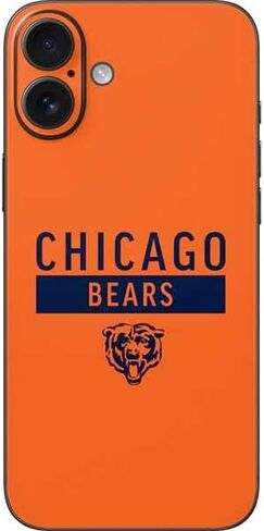 ملصق هاتف Skinit متوافق مع iPhone 16 Plus - تصميم شعار كبير مرخص رسميًا من NFL Chicago Bears in Saudi Arabia