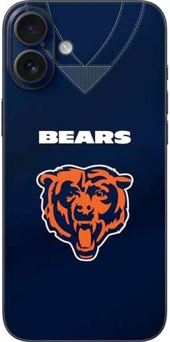 ملصق هاتف Skinit متوافق مع iPhone 16 Plus - تصميم شعار كبير مرخص رسميًا من NFL Chicago Bears in Saudi Arabia