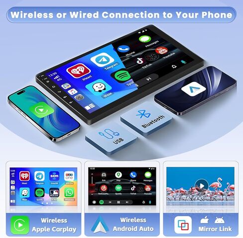 8 كور 4 + 64 جيجابايت أندرويد 13 مزدوج الدين ستيريو سيارة لاسلكي أبل كاربلاي، شاشة لمس 10.1 بوصة تعمل بنظام أندرويد مستقبل راديو السيارة يدعم نظام تحديد المواقع العالمي (GPS) بلوتوث FM DSP 59UI شاشة مقسمة in Kuwait