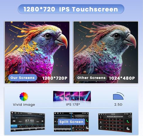8 كور 4 + 64 جيجابايت أندرويد 13 مزدوج الدين ستيريو سيارة لاسلكي أبل كاربلاي، شاشة لمس 10.1 بوصة تعمل بنظام أندرويد مستقبل راديو السيارة يدعم نظام تحديد المواقع العالمي (GPS) بلوتوث FM DSP 59UI شاشة مقسمة in Kuwait
