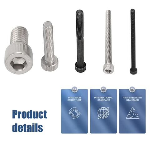 TOP-VIGOR 5Pcs M4-0.7 x 75mm Hex Socket Head Cap Screws, Fully Thread Allen Socket Drive DIN912, 12.9 Alloy Steel Machine Fastener Screws for Bicycle Motorcycle Machine Repairment in Saudi Arabia