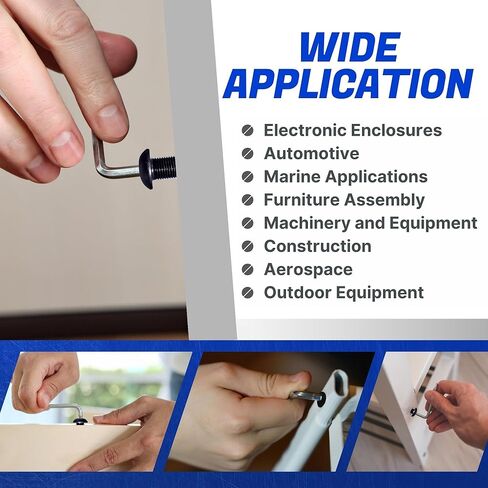 مسامير غطاء مقبس رأس زر Fastenere - 5-40 × 1/4 بوصة (50 قطعة) من سبائك الصلب، ملولبة بالكامل، لمسة نهائية من أكسيد أسود ناعم، مقاومة للتآكل، خيط الآلة، سهلة التركيب مع محرك سداسي ألين in Saudi Arabia