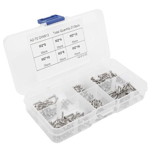 Hex Socket Head Screw, 210pcs Hex Socket Head, Anchors Concrete Screws Bolts Screw 304 Stainless Steel Bolt Sets, Screw and Bolt Kits in Saudi Arabia