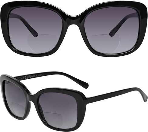 FONHCOO Bifocal Sunglasses for Women, Stylish Reader Sunglasses with Readers Built-in, Retro Oval Sun Reader UV Protection in Kuwait