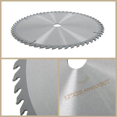 12Inch Alloy Woodworking Saw Blade Center Hole Distance 25.44mm 60T for Cutting Boards Plywood in Saudi Arabia