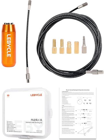 طقم توجيه الكابل الداخلي لإطار الدراجة من LEBYCLE، أداة دليل الكابل المرن المغناطيسي للفرامل والتحول وخطوط Di2 (برتقالي) in Kuwait