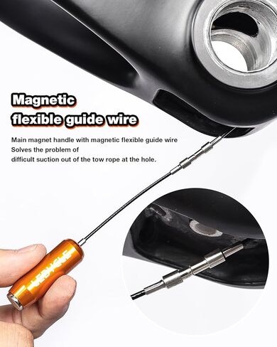 طقم توجيه الكابل الداخلي لإطار الدراجة من LEBYCLE، أداة دليل الكابل المرن المغناطيسي للفرامل والتحول وخطوط Di2 (برتقالي) in Kuwait