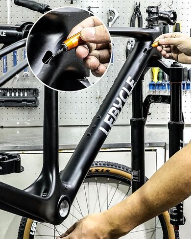 طقم توجيه الكابل الداخلي لإطار الدراجة من LEBYCLE، أداة دليل الكابل المرن المغناطيسي للفرامل والتحول وخطوط Di2 (برتقالي) in Kuwait