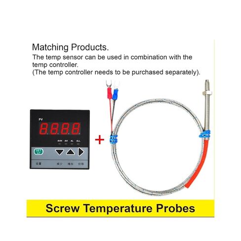 K Type Screw Temperature Probe, M6 Thermocouple Sensor, High Temp Stainless Steel, Industrial Wire(Pt100-2M) in Saudi Arabia
