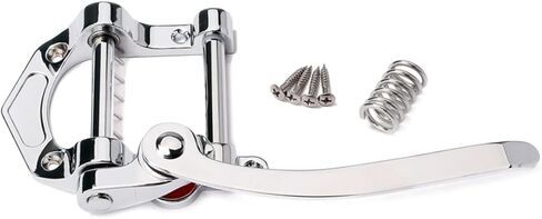 Yardwe 1PC Metal Tremolo Bridge Tailpiece for Electric Guitars Durable Design with Roller Retaining Bar for True Fits Flat Electric Guitars with Mounted Style Bridge in Saudi Arabia