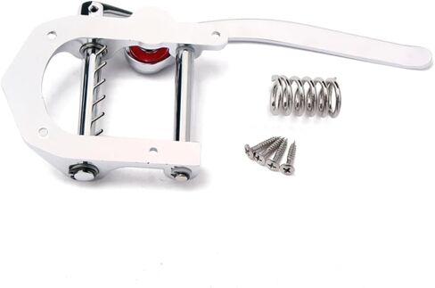 Yardwe 1PC Metal Tremolo Bridge Tailpiece for Electric Guitars Durable Design with Roller Retaining Bar for True Fits Flat Electric Guitars with Mounted Style Bridge in Saudi Arabia