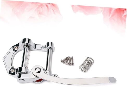 Yardwe 1PC Metal Tremolo Bridge Tailpiece for Electric Guitars Durable Design with Roller Retaining Bar for True Fits Flat Electric Guitars with Mounted Style Bridge in Saudi Arabia