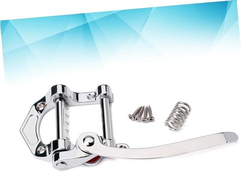 Yardwe 1PC Metal Tremolo Bridge Tailpiece for Electric Guitars Durable Design with Roller Retaining Bar for True Fits Flat Electric Guitars with Mounted Style Bridge in Saudi Arabia