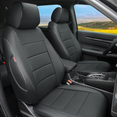 CRV Seat Covers for Honda CRV 2023 2024 2025 Leather Car Seat Cover Full Set for Trucks SUV,Waterproof Car Seat Cushion,Faux Leather (Black) in Saudi Arabia