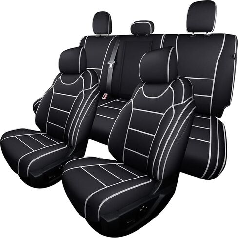 Coverado Car Seat Cover Full Set with Waterproof Neoprene, F150 Seat Covers for Trucks, Seat Protector Compatible with 2015-2025 Ford F150 Crew Cab & 2017-2025 F250 F350 F450, Red in Saudi Arabia