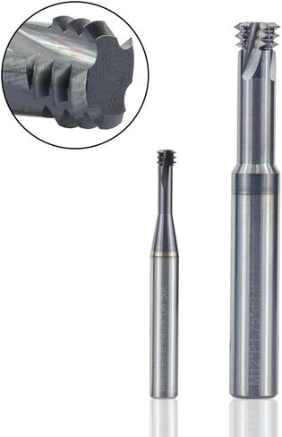 LYZYSNEJ 1pcs Carbide End Mill Thread Mills 3 Flute Metric Thread End Mill M1.6 M2 M2.5 M3 M4 M5 M6 M8 M10 M12 CNC Threading Tools(M1x0.25xD4x50) in Saudi Arabia