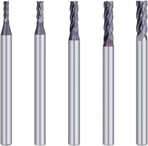 LYZYSNEJ 1pcs/4pcs 4 Flutes 1/8 Inch Shank Carbide End Mill Flat Milling Bit for Wood Metalworking Tool CNC Spiral Cutter in Saudi Arabia