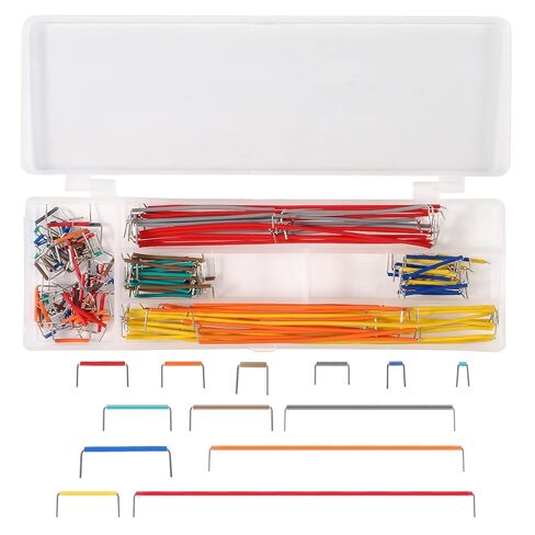 140 PCS Breadboard Jumper Wire Cables Kit 14 Vaules Assorted Jumper Wire Connecting Line Cables for Breadboard Prototyping Flexible Circuits in Saudi Arabia