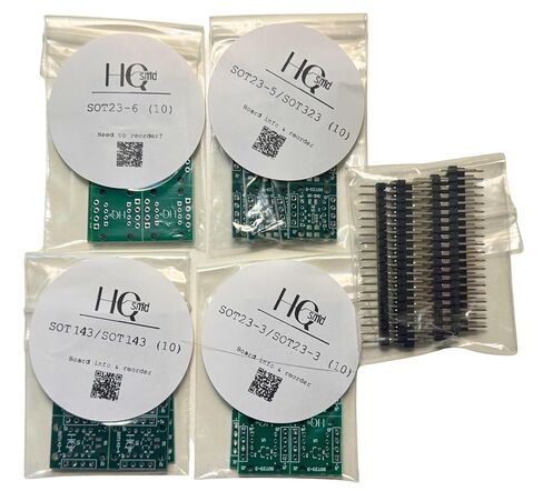 HQsmd SOT23 Prototyping Kit, SOT23-(3,5,6), SOT143, SOT323, 5 Footprints incl. Headers, 40 Count in Saudi Arabia