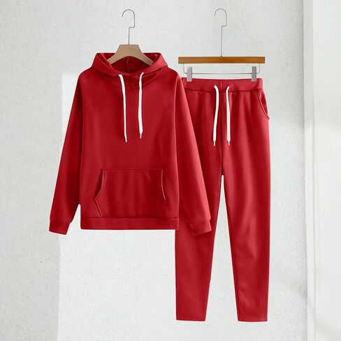 Womens 2 Piece Outfits Lounge Hoodie Sweatsuit Sets 2025 Oversized Sweatshirt Baggy Fall Comfy Sweatpants with Pockets in Saudi Arabia