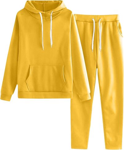 Womens 2 Piece Outfits Lounge Hoodie Sweatsuit Sets 2025 Oversized Sweatshirt Baggy Fall Comfy Sweatpants with Pockets in Saudi Arabia