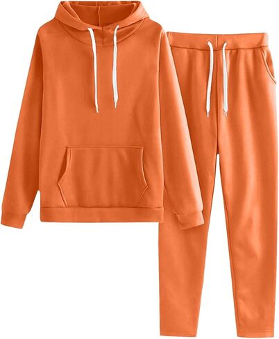 Womens 2 Piece Outfits Lounge Hoodie Sweatsuit Sets 2025 Oversized Sweatshirt Baggy Fall Comfy Sweatpants with Pockets in Saudi Arabia