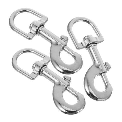 TEHAUX 3Pcs Heavy Duty Zinc Alloy Snap Hooks for Pet Leashes Swivel Clasp Clips for Dog Chains Key Holders Stylish Reliable Electroplated Design for Outdoor Activities Training in Saudi Arabia