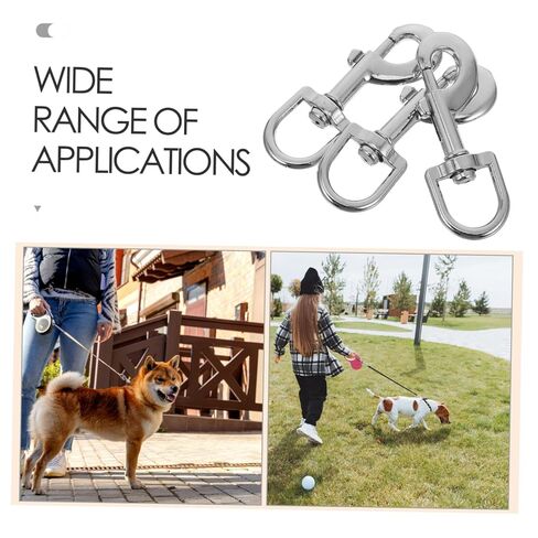 TEHAUX 3Pcs Heavy Duty Zinc Alloy Snap Hooks for Pet Leashes Swivel Clasp Clips for Dog Chains Key Holders Stylish Reliable Electroplated Design for Outdoor Activities Training in Saudi Arabia