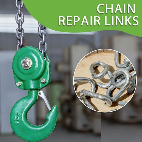 18 Pcs Chain Repair Links, 3/5" x 1-2/5" Zinc Plated Chain Repair Lap Links, Secure Chain Link Connector for Indoor & Outdoor Fixes (18pcs) in Saudi Arabia