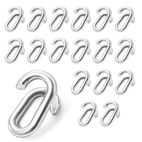 18 Pcs Chain Repair Links, 3/5" x 1-2/5" Zinc Plated Chain Repair Lap Links, Secure Chain Link Connector for Indoor & Outdoor Fixes (18pcs) in Saudi Arabia
