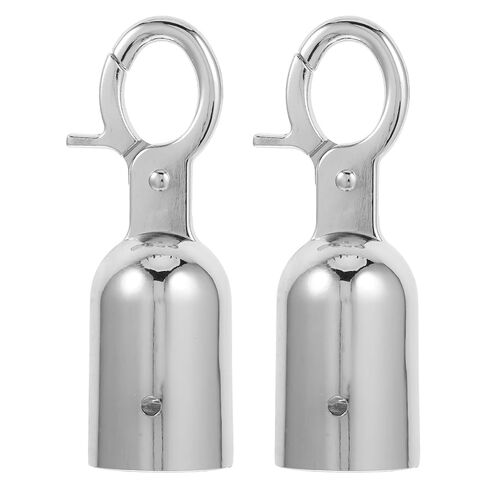 TEHAUX 2pcs Rope End Stoppers - Snap Hook Decking Rope Fittings, Stainless Steel, Silver, 3.93 x 1.25 Inch in Saudi Arabia