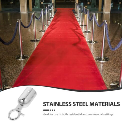 TEHAUX 2pcs Rope End Stoppers - Snap Hook Decking Rope Fittings, Stainless Steel, Silver, 3.93 x 1.25 Inch in Saudi Arabia