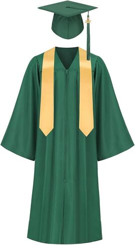 LMYOVE Graduation Cap and Gown 2025 Matte 5 Piece Set Fringe High School and In College Multiple Colors in Saudi Arabia