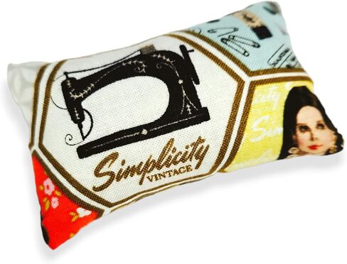 Emery Pincushion للخياطة - مليئة بالرمل الكاشط - المصنوع يدويًا في الولايات المتحدة الأمريكية (2 "X3" ، الزهور المكسيكية الملونة على الأسود) in Kuwait